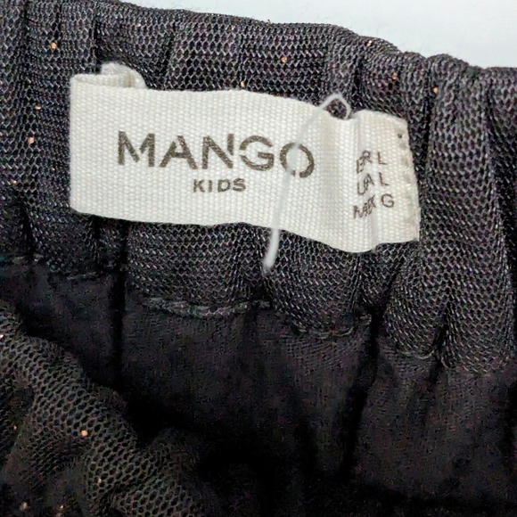 NWOT Mango Long Tulle Skirt with Metallic Gold Speckles Throughout - size L - Picture 2 of 4